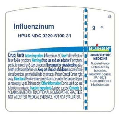 Label (Influenzinum 9c Ud 0220 5100 31)